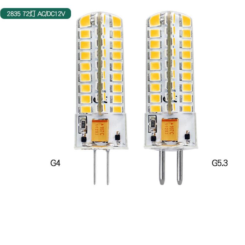 LED , AC DC12V, G4, G5.3, GY6.35, 72SMD 2835 LED..